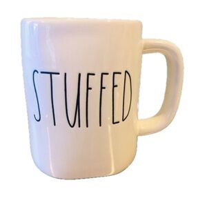 Rae Dunn Stuffed Mug NWT Coffee Tea Thanksgiving black white